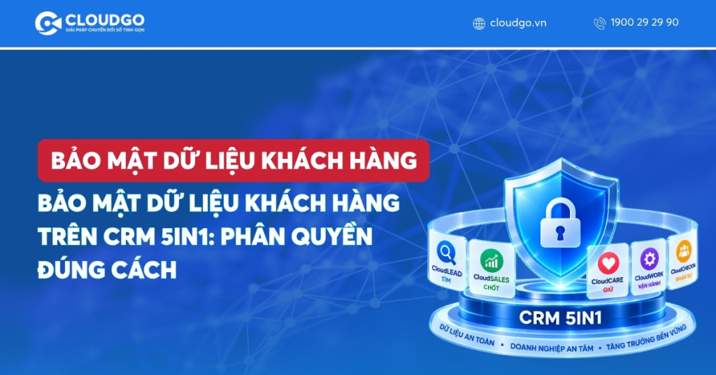 Banner bài viết Bảo mật dữ liệu khách hàng trên CRM 5in1: Phân quyền đúng cách