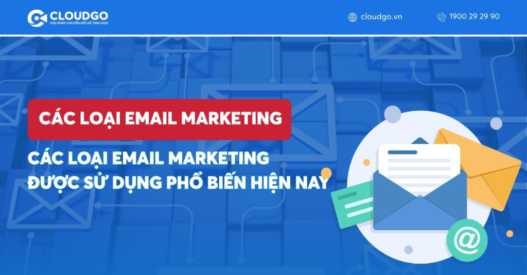 Banner bài viết Các loại Email Marketing được sử dụng phổ biến hiện nay