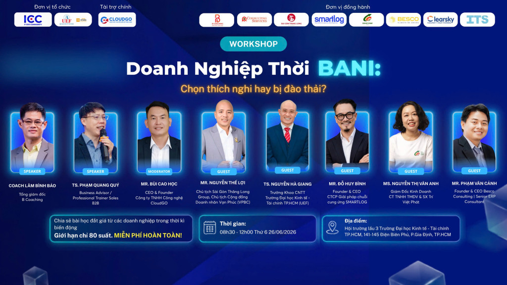 Banner bài viết CloudGO đồng hành cùng ICC - Workshop “Doanh nghiệp thời BANI: Chọn thích nghi hay bị đào thải?”