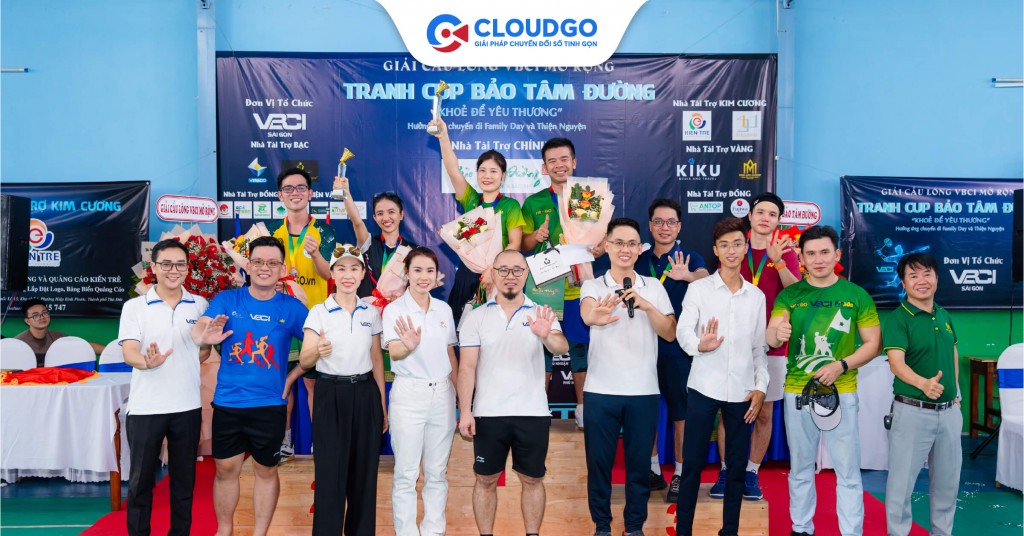 GO STRONG: Đội cầu lông CloudGO tham dự giải Cầu lông VBCI mở rộng “TRANH CUP BẢO TÂM ĐƯỜNG”