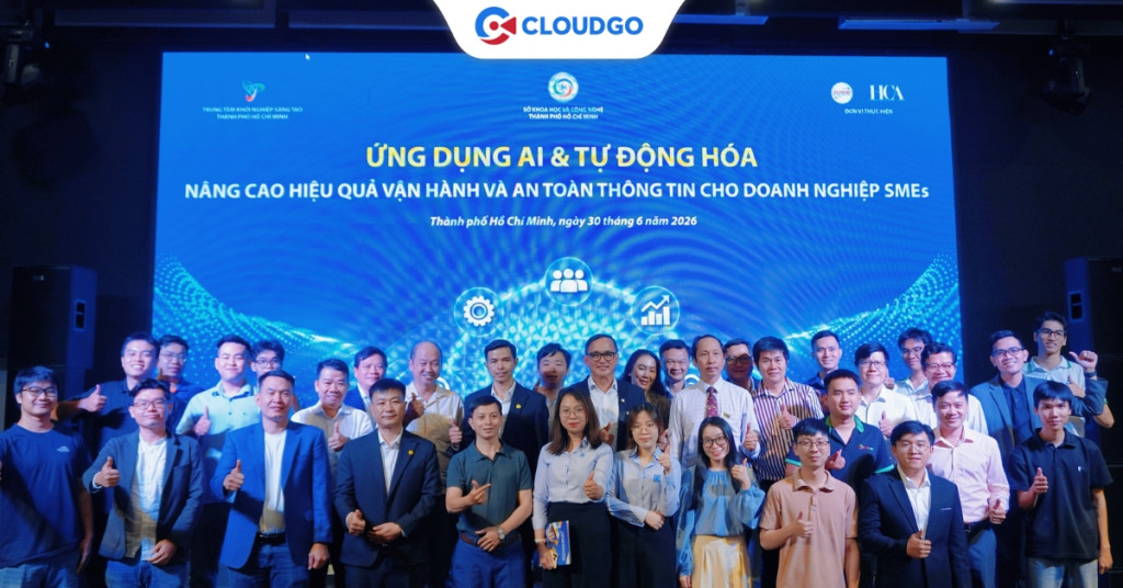 Banner bài viết CloudGO tham dự sự kiện công bố kế hoạch chuyển đổi số cho SMEs do Sở KH&CN TP.HCM, HCA và SIHUB tổ chức