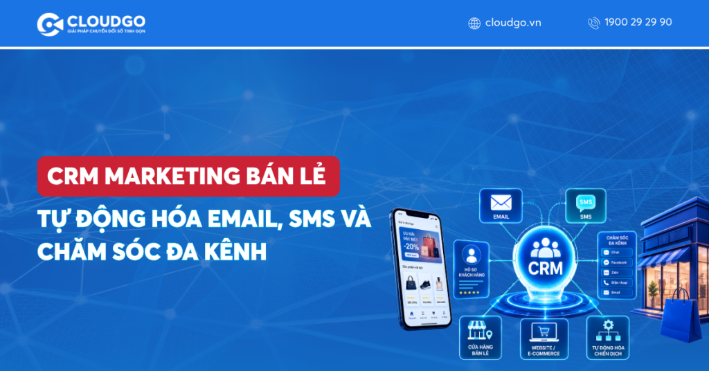 CRM marketing bán lẻ: Tự động hóa email, SMS và chăm sóc đa kênh