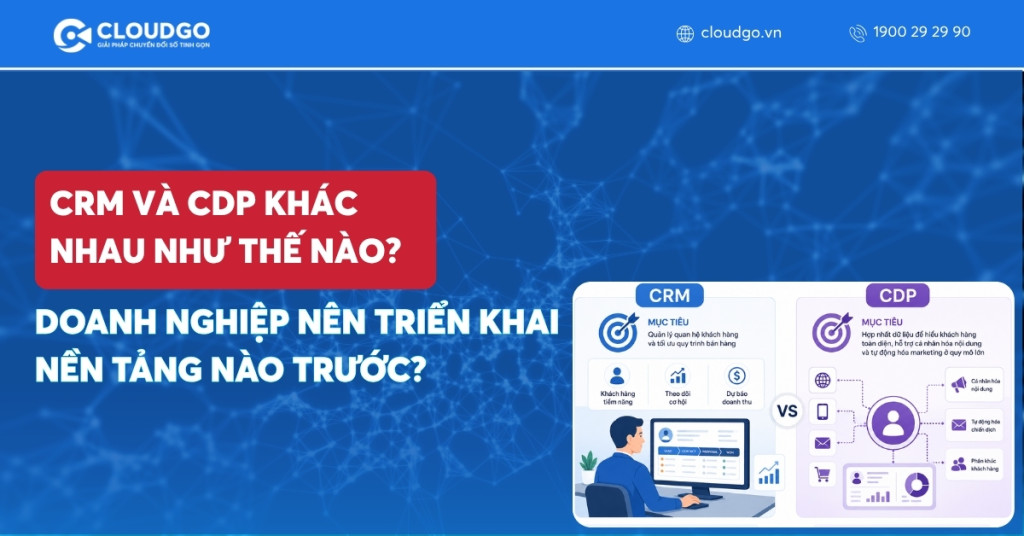 Banner bài viết CRM và CDP khác nhau như thế nào? Doanh nghiệp nên triển khai nền tảng nào trước?