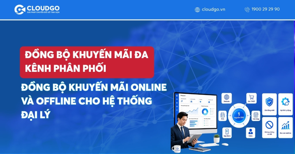 Banner bài viết Đồng bộ khuyến mãi online và offline cho hệ thống đại lý
