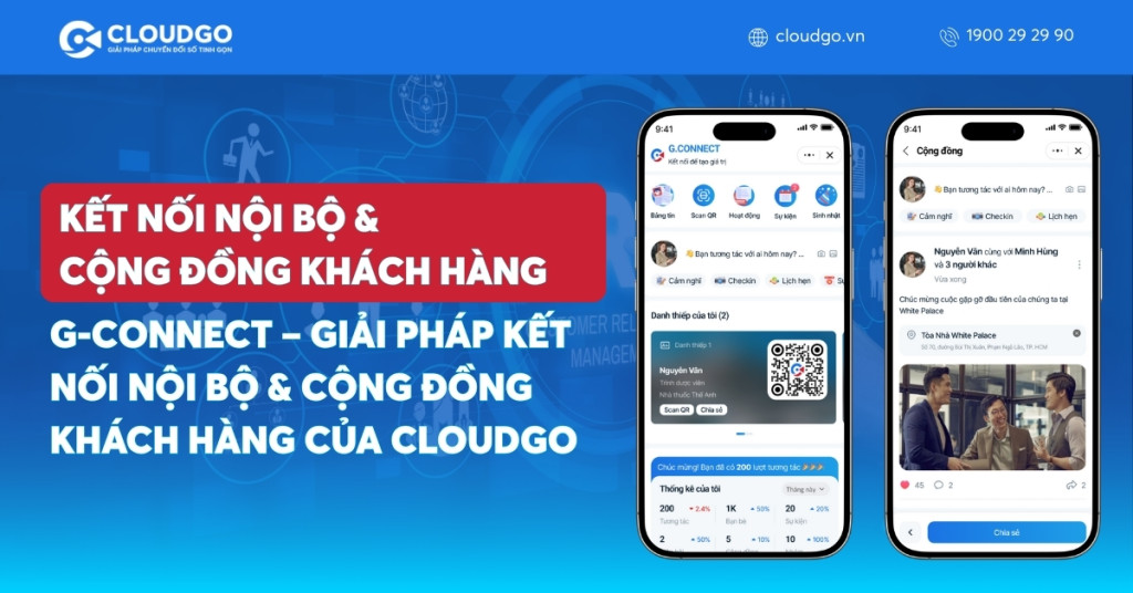 Banner bài viết G - Connect – Giải pháp kết nối nội bộ & cộng đồng khách hàng của CloudGO