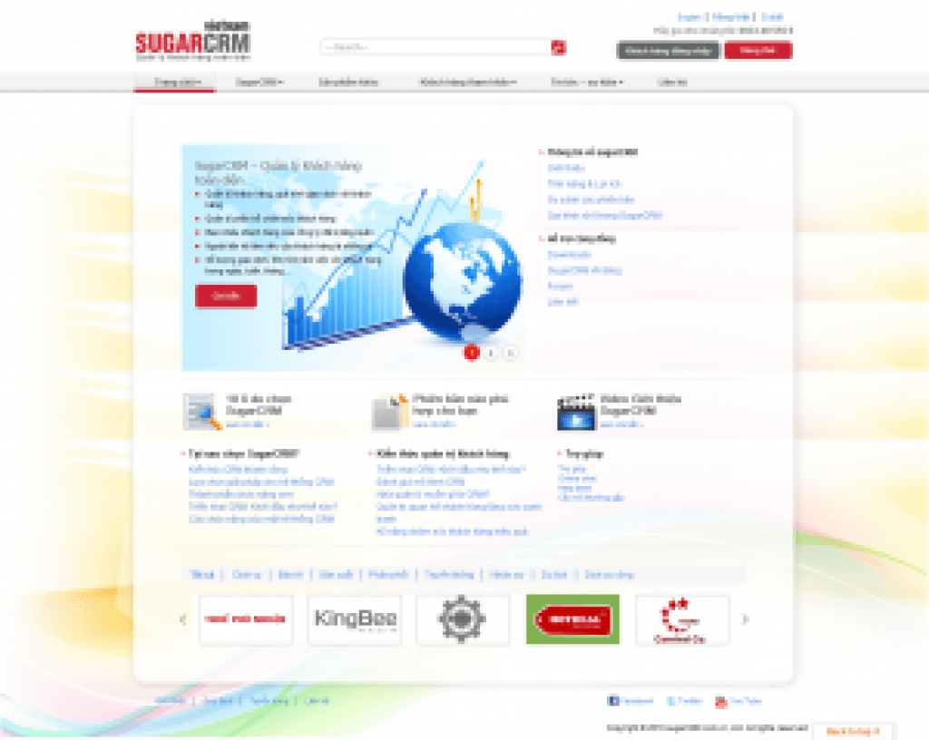 Giao diện website mới của OnlineCRM năm 2011