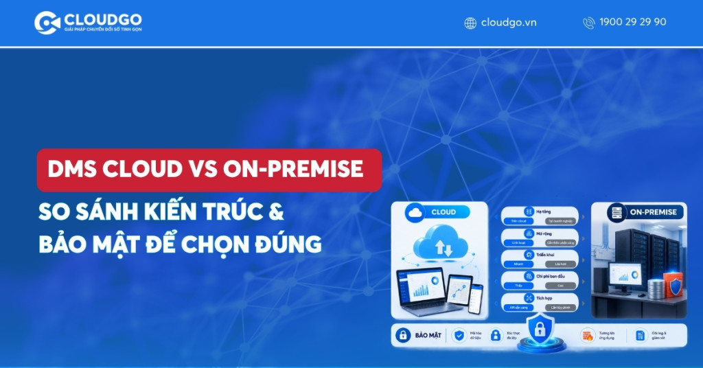 Banner bài viết DMS Cloud vs On-premise: So sánh kiến trúc & bảo mật để chọn đúng