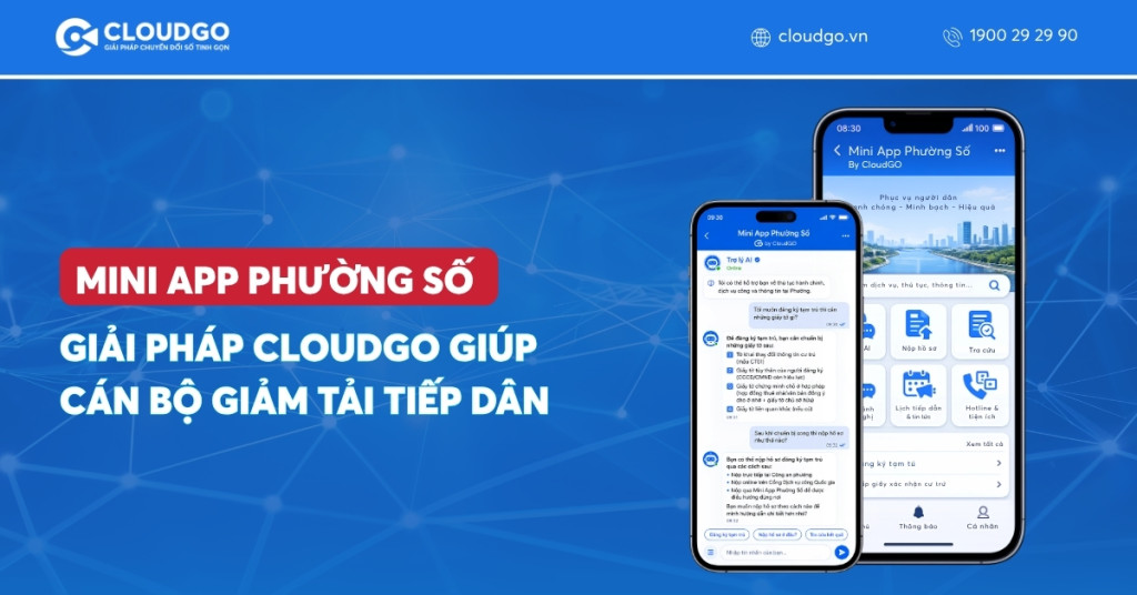 Mini App Phường Số - Giải pháp CloudGO giúp cán bộ giảm tải tiếp dân