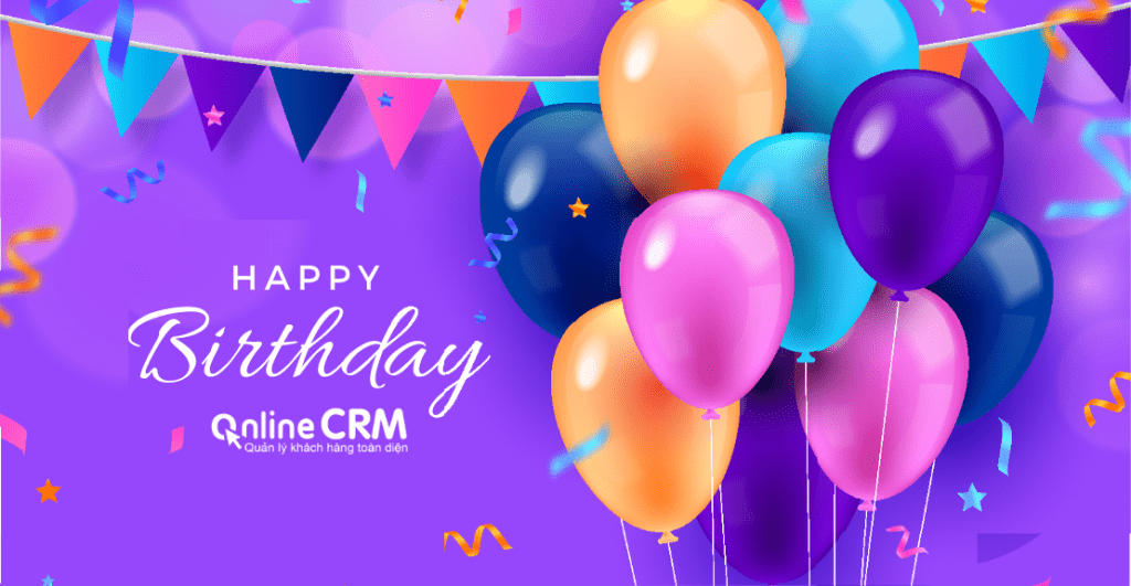 OnlineCRM thông báo lịch nghỉ Mừng sinh nhật OnlineCRM 9 tuổi
