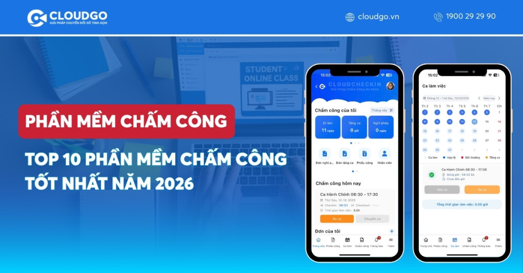 Top 10 Phần Mềm Chấm Công Hiệu Quả Nhất 2026