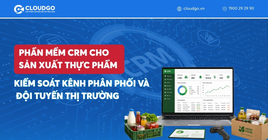 Banner bài viết Phần mềm CRM cho sản xuất thực phẩm: Kiểm soát kênh phân phối và đội tuyến thị trường