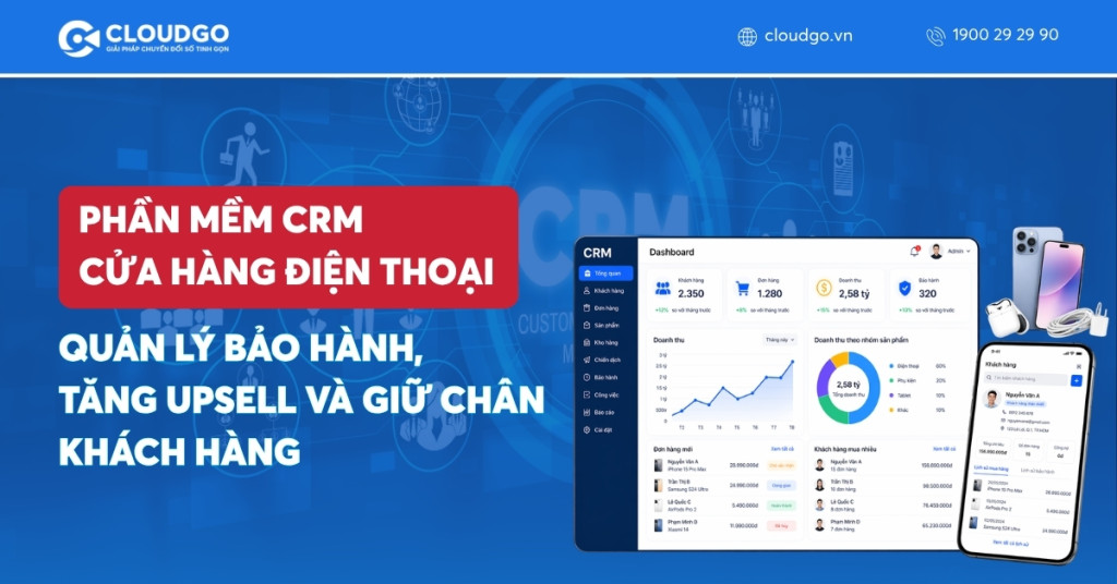 Banner bài viết Phần mềm CRM cửa hàng điện thoại: Quản lý bảo hành, tăng upsell và giữ chân khách hàng