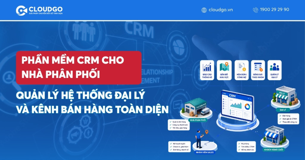 Banner bài viết Phần mềm CRM nhà phân phối: Quản lý hệ thống đại lý và kênh bán hàng toàn diện