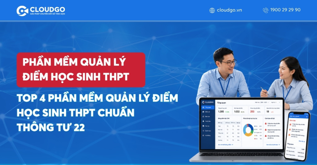 Banner bài viết TOP 4 Phần mềm quản lý điểm học sinh THPT chuẩn Thông tư 22