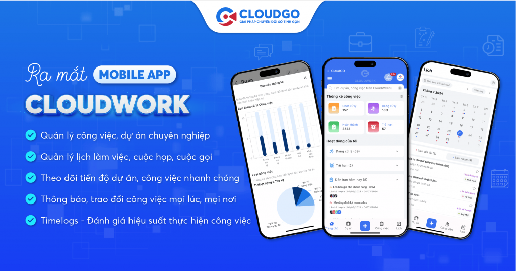 Cập nhật nhiều tính năng hữu ích cho CloudWORK, nổi bật với phiên bản Mobile hoàn toàn mới