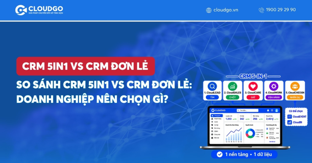 Banner bài viết So sánh CRM 5in1 vs CRM đơn lẻ: doanh nghiệp nên chọn gì?