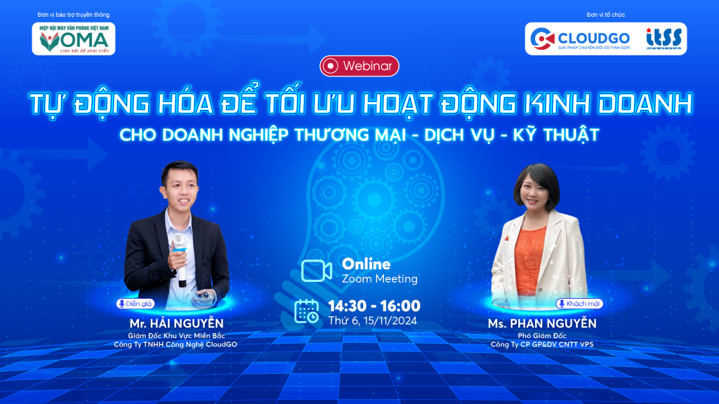 Webinar: Tự động hóa để tối ưu hoạt động kinh doanh cho doanh nghiệp TM-DV-KT