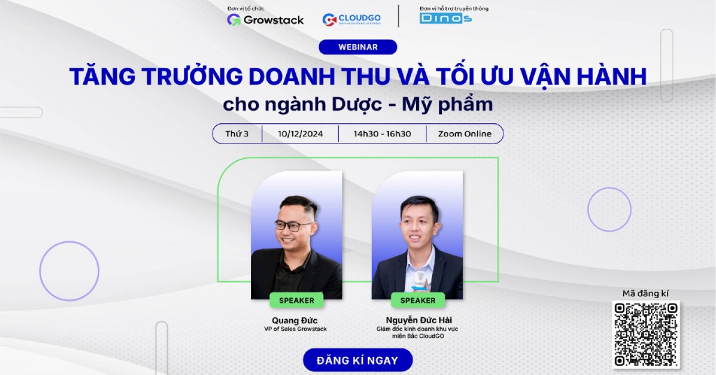 Webinar "Tăng trưởng doanh thu và tối ưu vận hành cho Ngành Dược - Mỹ phẩm"