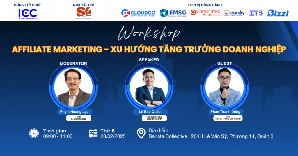 {ĐĂNG KÝ THAM GIA MIỄN PHÍ}Workshop "Affiliate Marketing - Xu hướng tăng trưởng doanh nghiệp" - IT CEO Community (ICC)