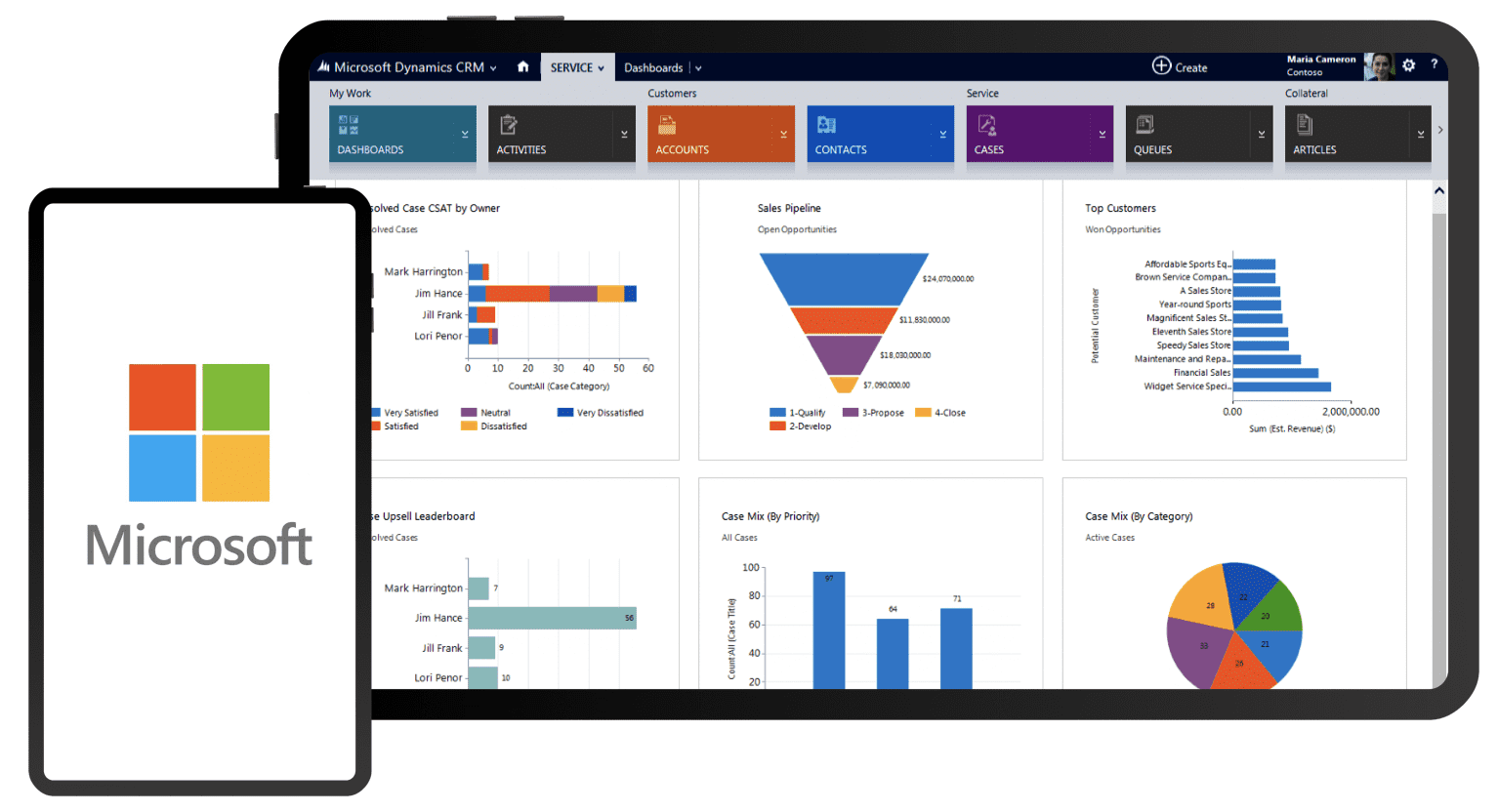 Giao diện crm của Microsoft Dynamics CRM