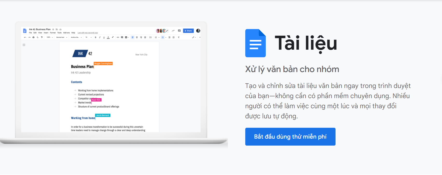 quản lý công bằng google tài liệu