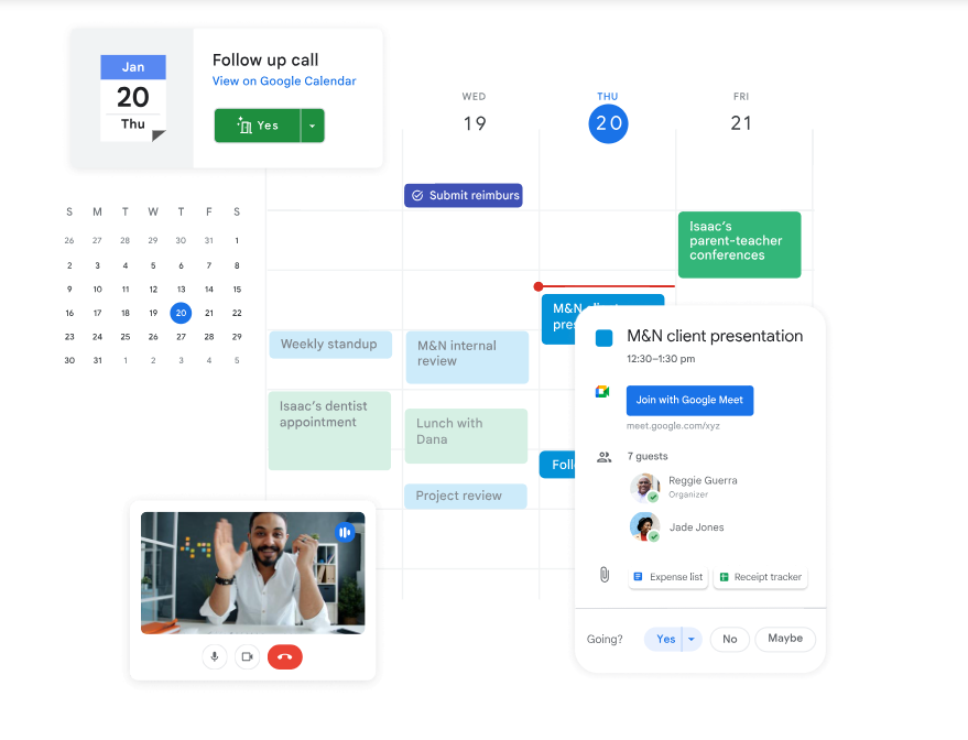 quản lý công việc bằn google calendar