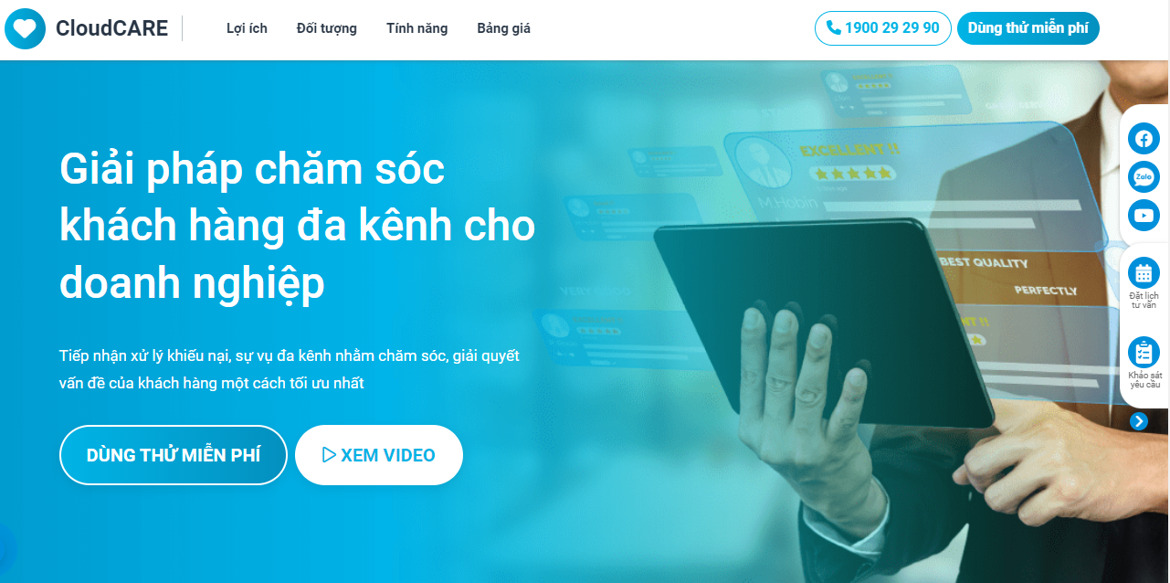 CloudCARE - Giải pháp chăm sóc khách hàng đa kênh