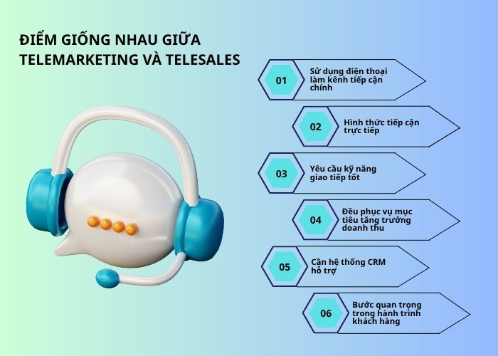 Điểm giống nhau giữa Telemarketing và Telesale