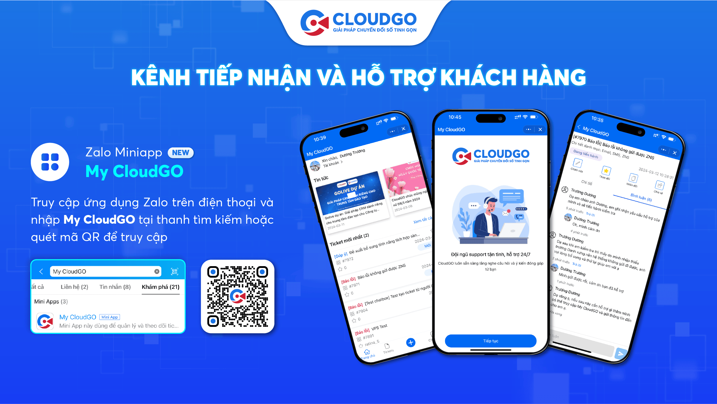 Mini app My CloudGO trên Zalo