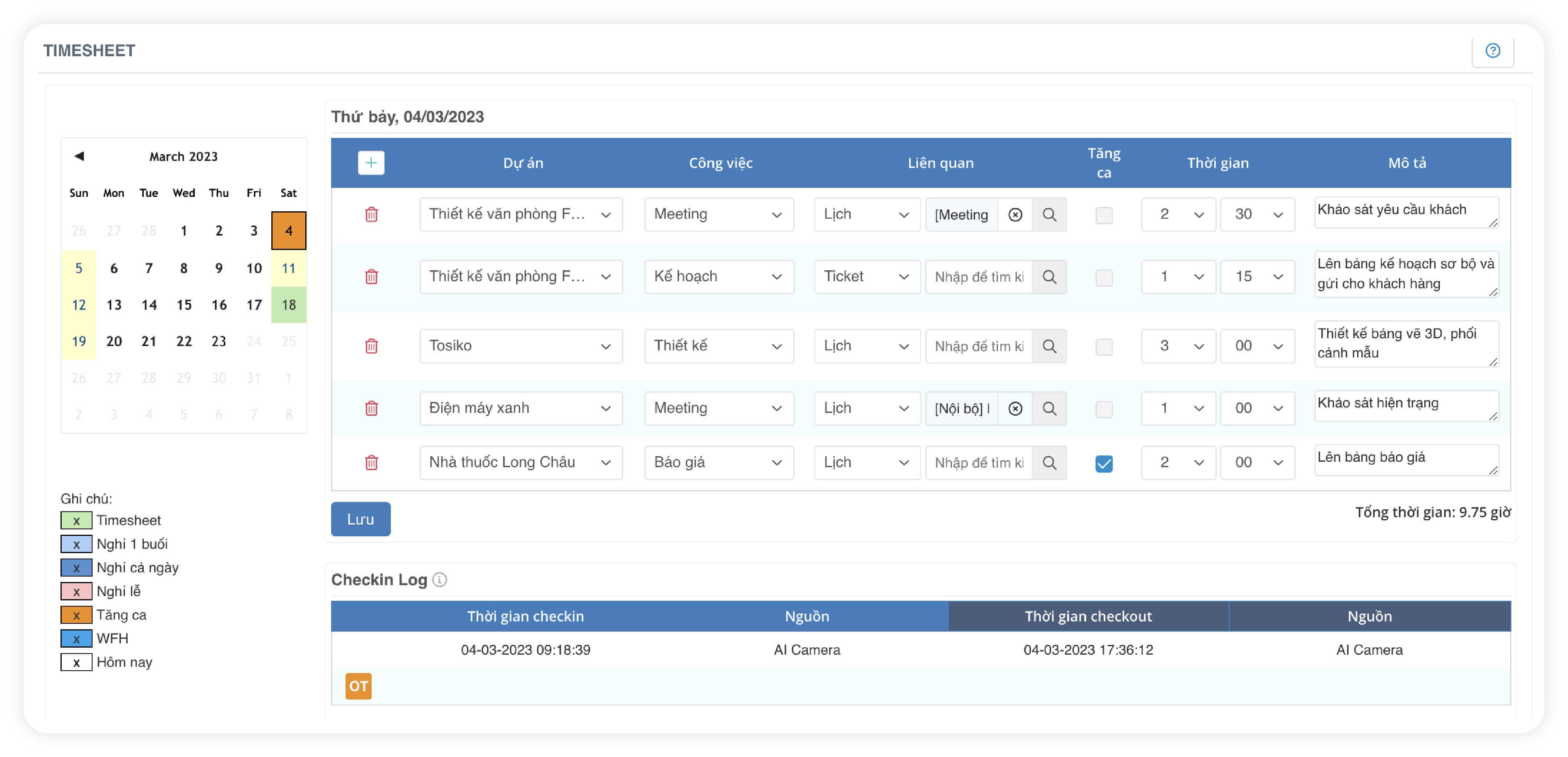 Lợi ích CRM khi có timesheet