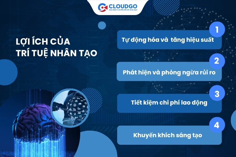 4 lợi ích nổi bật mà trí tuệ nhân tạo mang lại 