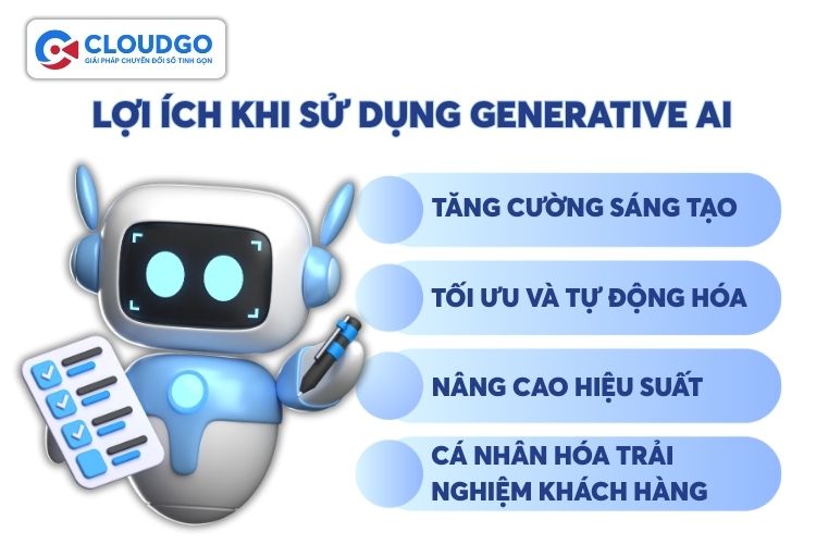 Tìm hiểu 4 lợi ích nổi bật của Generative AI