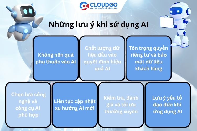7 Lưu ý quan trọng khi sử dụng AI trong marketing