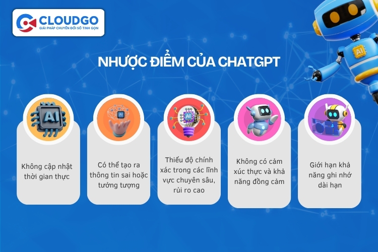Nhược điểm mà Chat GPT đang gặp phải