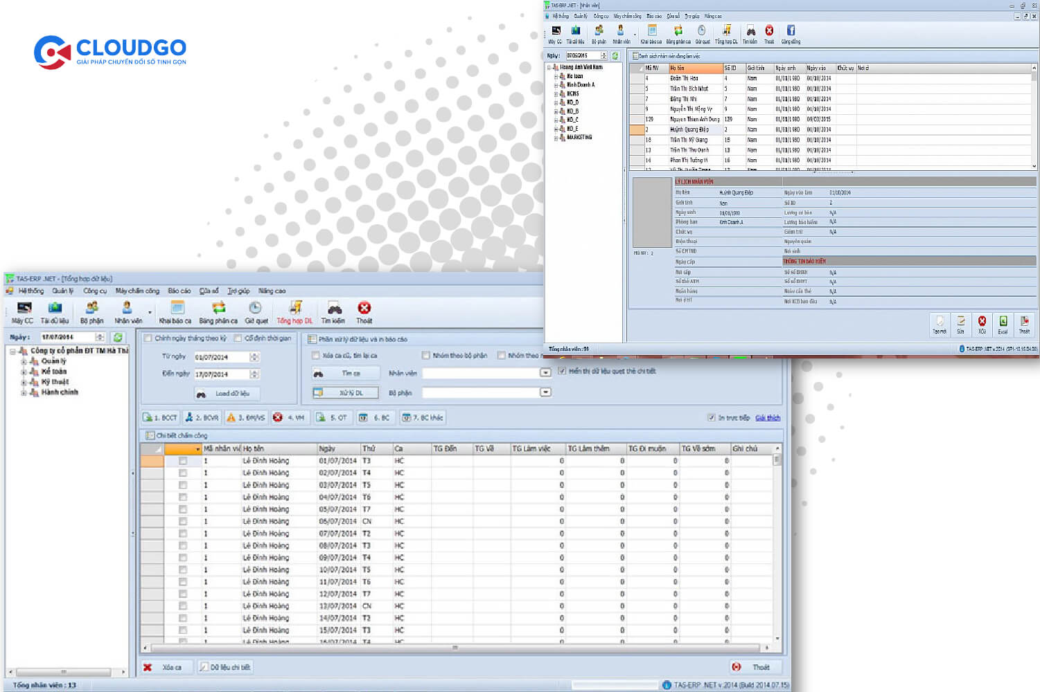 phần mềm chấm công đa nền tảng - TAS - ERP