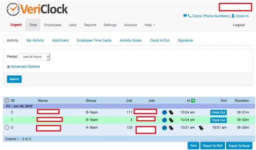 Phần mềm chấm công trên điện thoại VeriClock