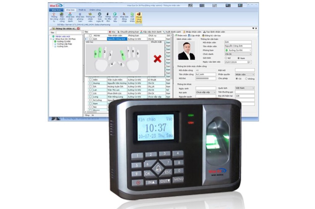 Phần mềm chấm công trên điện thoại miễn phí Wise eye