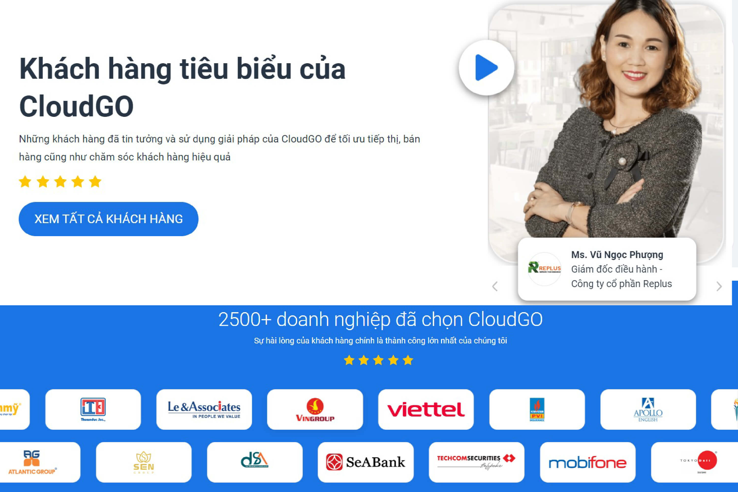 CloudGO Cám ơn hơn 2500 doanh nghiệp đã tin chọn CloudGO