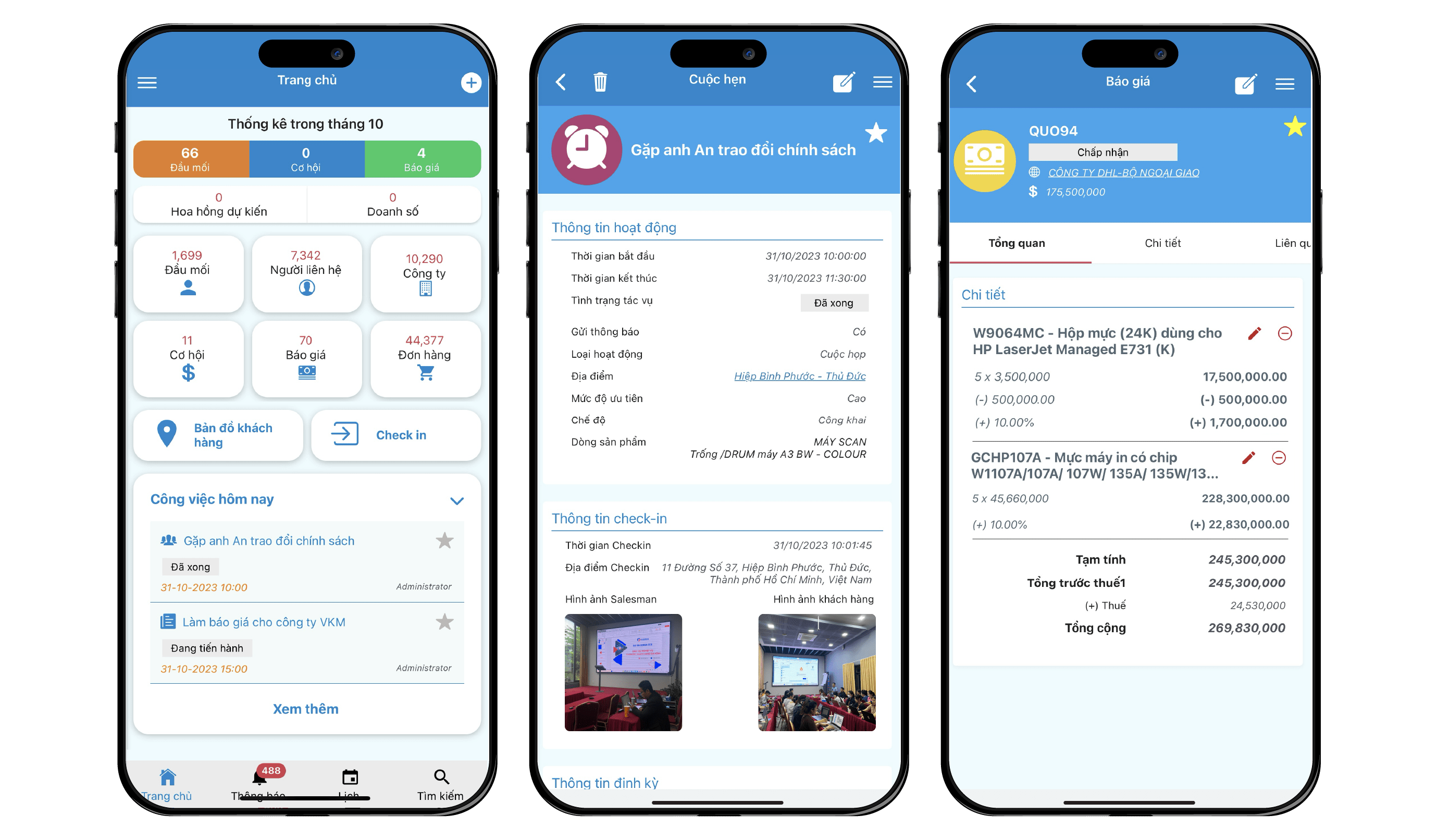 mobile app cho nhân viên sale