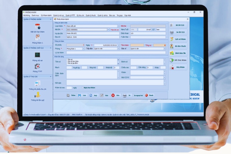 phần mềm quản lý bệnh viện TCSoft