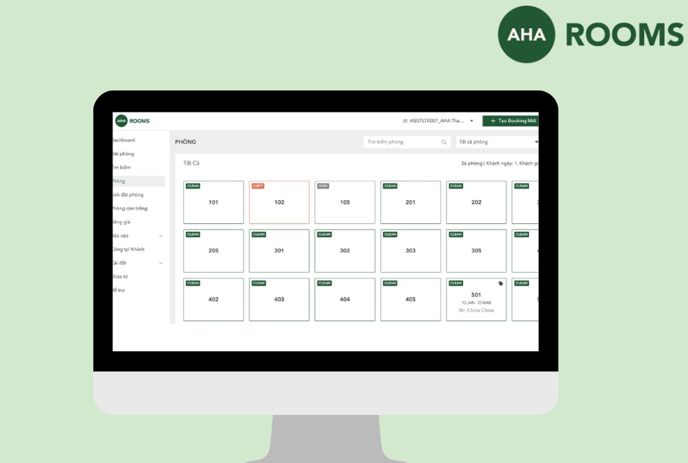 công cụ quản lý khách sạn Aharoom