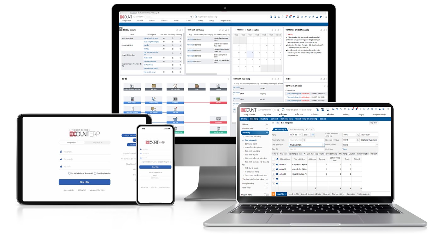 Phần mềm ECount quản lý kho hàng
