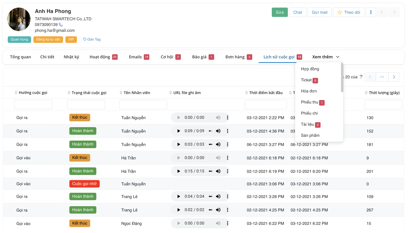 phần mềm tổng đài CloudCALL