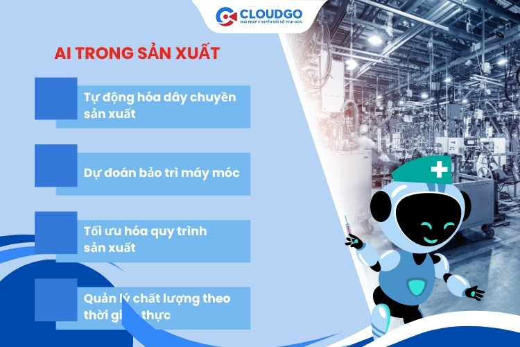 Sự hỗ trợ mạnh mẽ của trí tuệ nhân tạo trong lĩnh vực sản xuất